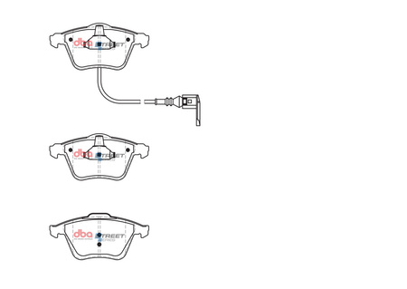 Bremsbeläge vorne DBA Brake Pads Street Series Ceramic - DB2402SS AUDI S3 8P TT quattro 8J TTS VOLKSWAGEN Golf Mk6