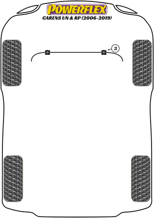 Tuleja stabilizatora przód 23.2mm   Powerflex Road Series Kia Carens UN & RP (2006 - 2019) PFF26-103-23.2