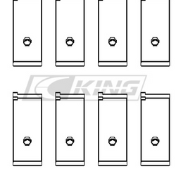King Conrod Bearing Shell HONDA B16A, D16A/B/W/Y/Z, B18A1/B1 - CR 439XP.026