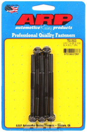 ARP "1/4""-28 x 3.500 hex black oxide bolts" (5pcs)