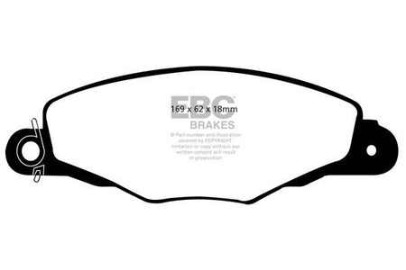 DP1188/2 - Stabdžių trinkelių rinkinys ULTIMAX2 serija EBC Brakes