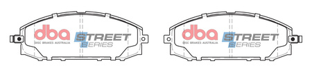 Klocki hamulcowe przednie DBA Brake Pads Street Series Ceramic - DB1361SS NISSAN Patrol Y61