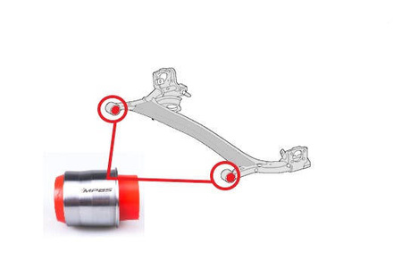 Rear beam bush - MPBS: 6200353 Toyota Auris E15, E18, Corolla Prius + / V, Verso (R2),