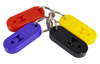 MATERIAL DUROMETER DEMO KEYRINGS Powerflex Polyurethane Bush Road Series Promotional Items POWERFLEX KEYRINGS KEYRING-DEMO