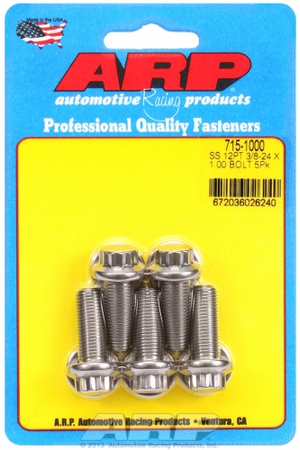 ARP "3/8""-24 x 1.000 12pt 7/16 wrenching SS bolts" (5pcs)