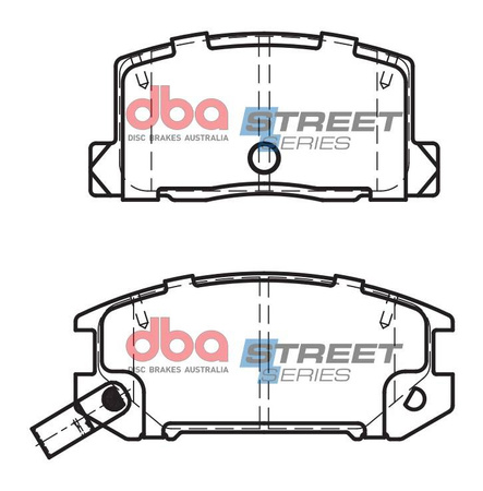 Klocki hamulcowe tylne DBA Brake Pads Street Series Ceramic - DB1260SS TOYOTA MR2 Mk2 SW20 Mk3