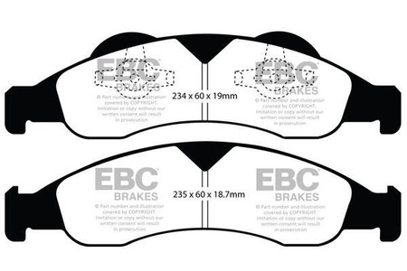 DP1803 - Zestaw klocków hamulcowych seria ULTIMAX2 EBC Brakes