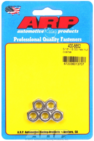 ARP "5/16""-18 SS coarse hex nut kit" (5pcs)