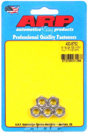 ARP "5/16""-24 SS fine hex nut kit" (5pcs)