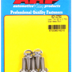 ARP "1/4""-20 x 0.750 hex SS bolts" (5pcs)