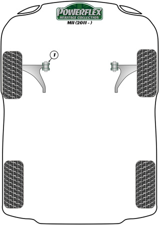 Front Wishbone Front Bush 30mm Powerflex Polyurethane Bush Heritage Collection Seat Mii (2011-) PFF85-201H