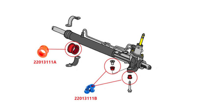 Honda Civic Civic Vairo mechanizmo įvorės - MPBS: 22013111B IV V + del Sol CRX II Integra III + Type R