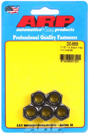 ARP "7/16""-14 black coarse hex nut kit" (5pcs)