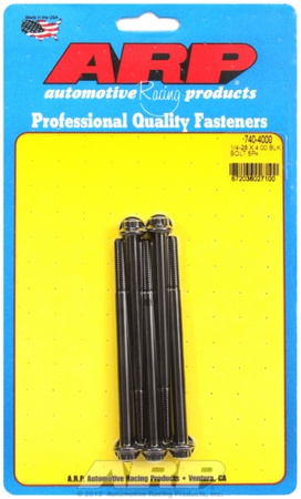 ARP "1/4""-28 x 4.000 12pt black oxide bolts" (5pcs)