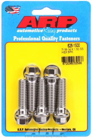 Śruby ARP "7/16""-14 X 1.500 hex SS bolts" (5pcs)