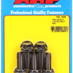 Śruby ARP "3/8""-24 x 1.000 hex 7/16 wrenching black oxide bolts" 5pcs