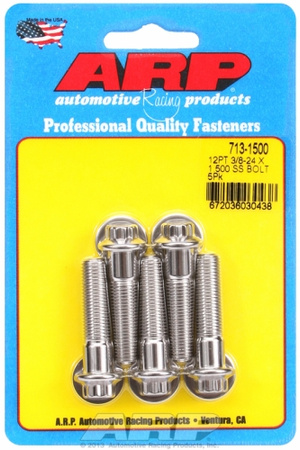 ARP "3/8""-24 x 1.500 12pt SS bolts" (5pcs)