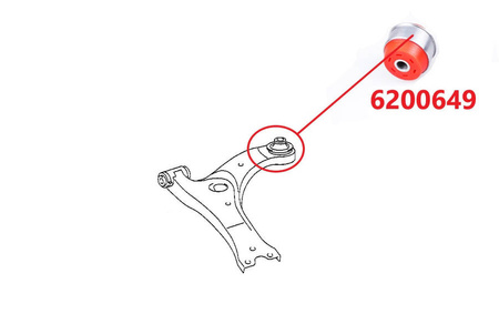 Vordere Querlenkerbuchse hinten - MPBS: 6200649 Toyota Avensis T25, Corolla E12 / E13, Verso ZER ZZE12 R1