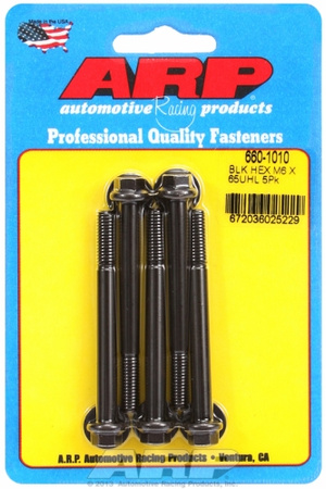 ARP M6 x 1.00 x 65 hex black oxide bolts (5pcs)