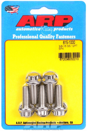 ARP "3/8""-16 x 1.000 12pt 7/16 wrenching SS bolts" (5pcs)