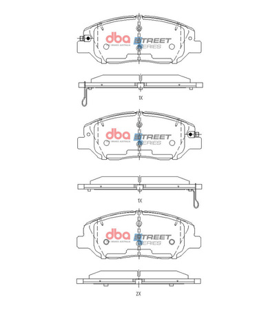 DBA Brake Pads Utcai sorozat első fékbetétek - DB15156SS