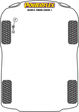 Jack Pad Adaptor Powerflex Polyurethane Bush road+black Audi E-Tron (2019 - ) PF3-1664