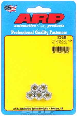 ARP "1/4""-20 cad coarse nyloc hex nut kit" (5pcs)