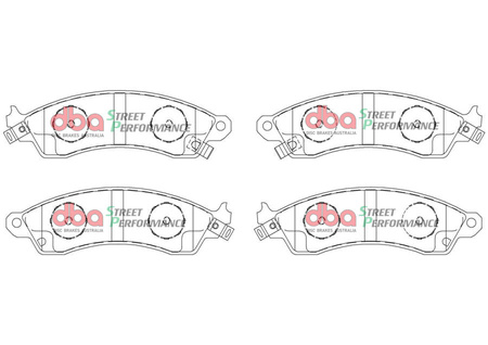 Brake Pads Street Performance front - DB1353SP ASTON MARTIN V8 Coupe Volante Virage CHEVROLET Camaro 3rd Gen Corvette C4 FORD Aust NZ Mustang Generation 4th HOLDEN HSV PONTIAC Firebird