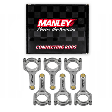 Manley jungiamųjų svirčių rinkinys Ford 4.0L Barra 240T Pro Ser I-Beam Conrod Set 6.058 14427R6-6