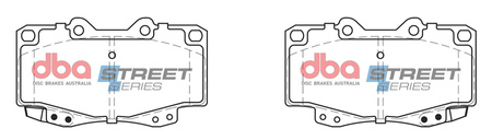 Bremsbeläge vorne DBA Brake Pads Street Series Ceramic - DB1739SS TOYOTA Aust NZ Malaysia and Philippines Fortuner Hi-Lux Double Cab KUN25 Extra Single AHT KUN26 MRO