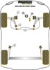 Tuleja mocowania tylnej belki Powerflex Black Series Seat Ibiza Models & Ibiza MK3 6L (2002-2008) PFR85-610BLK