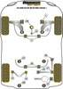 Zewnętrzna tuleja drążka dolnego tylnego zawieszenia 14 mm Powerflex Black Series Audi A3 / S3 / RS3 & A3 / S3 / RS3 8Y (2020 on)\A3 / S3 MK4 8Y Quattro (2020 on) PFR85-811-14BLK