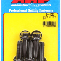 Śruby ARP "3/8""-16 x 1.250 12pt 7/16 wrenching black oxide bolts"5pcs