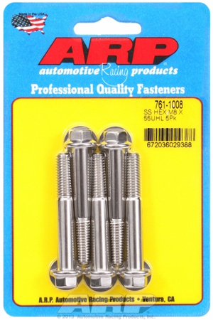 ARP M8 x 1.25 x 55 hex SS bolts (5pcs)