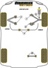 Front Lower Wishbone Rear Bush Powerflex Polyurethane Bush Black Series Jaguar (Daimler) XJ40 (1986 - 1994) PFF27-402BLK