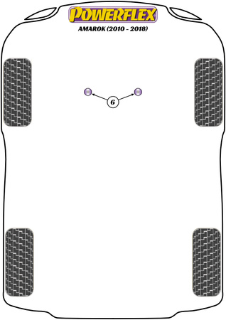 Tuleja mocowania przekładni kierowniczej ze wspomaganiem Powerflex Road Series Volkswagen Amarok (2010-2018) PFF85-1606