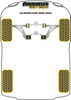 Przednia tuleja przedniego wahacza poprzecznego Powerflex Black Series Mercedes-Benz CLK & W208/C208/A208 (1998 - 2002) PFF40-601BLK