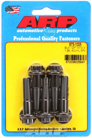 ARP M10 x 1.25 x 40 12pt black oxide bolts (5pcs)