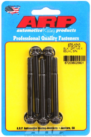 ARP M6 x 1.00 x 65 12pt black oxide bolts (5pcs)