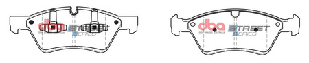 Klocki hamulcowe przednie DBA Brake Pads Street Series Ceramic - DB2048SS MERCEDES-BENZ E-Class T211 E500 4Matic W211 G-Wagon W463 G55 AMG Supercharged GL-Class X164 GL320 GL350 GL420 GL450 GL500 M-Class W164 ML280-ML500 R-Class W251 R280-R500