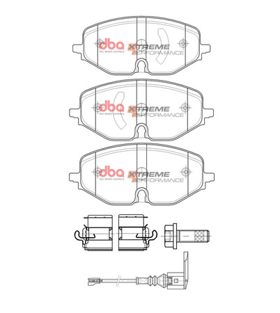 Priekinės stabdžių trinkelės DBA Brake Pads Xtreme Performance - DB15091XP SKODA Octavia (NX)