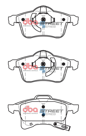 Bremsbeläge vorne DBA Brake Pads Street Series Ceramic - DB1808SS HOLDEN Aust NZ OPEL ADAM Astra H Convertible Twin Top GTC Combo Tour Corsa C D OPC E Meriva Zafira B VAUXHALL Sport Hatch Astravan VXR