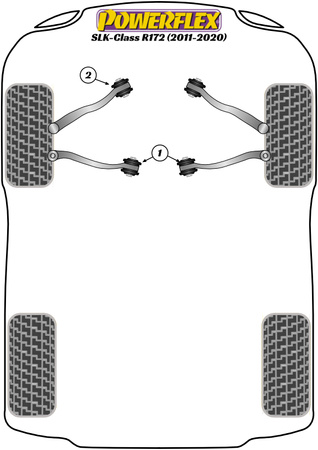 Adapter podnośnika Powerflex Road Series Mercedes-Benz SLK & R172 (2011-2020) PF40-860