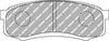 Ferodo Racing DS2500 brake pad rear FCP1021H LEXUS GX MITSUBISHI PAJERO IV TOYOTA FJ CRUISER GSJ1 LAND CRUISER PRADO,