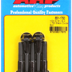ARP "5/16""-18 X 1.750 hex black oxide bolts" (5pcs)