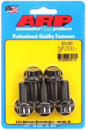ARP Bolt Kit M12 x 1.50 x 25 Black Oxide 12PT