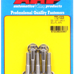 ARP M6 x 1.00 x 30 12pt SS bolts (5pcs)