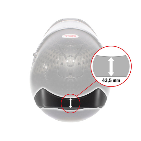 Clear Rear Spoiler for Bell HP7/RS7/HP5/GT5/KC7 Helmets