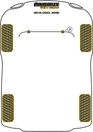 Tuleja stabilizatora przód 23.2mm   Powerflex Black Series Hyundai i10 Models & i10 IA (2013 - 2018) PFF26-103-23.2BLK
