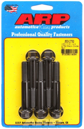 Śruby ARP "7/16""-14 X 2.750 hex black oxide bolts" (5pcs)